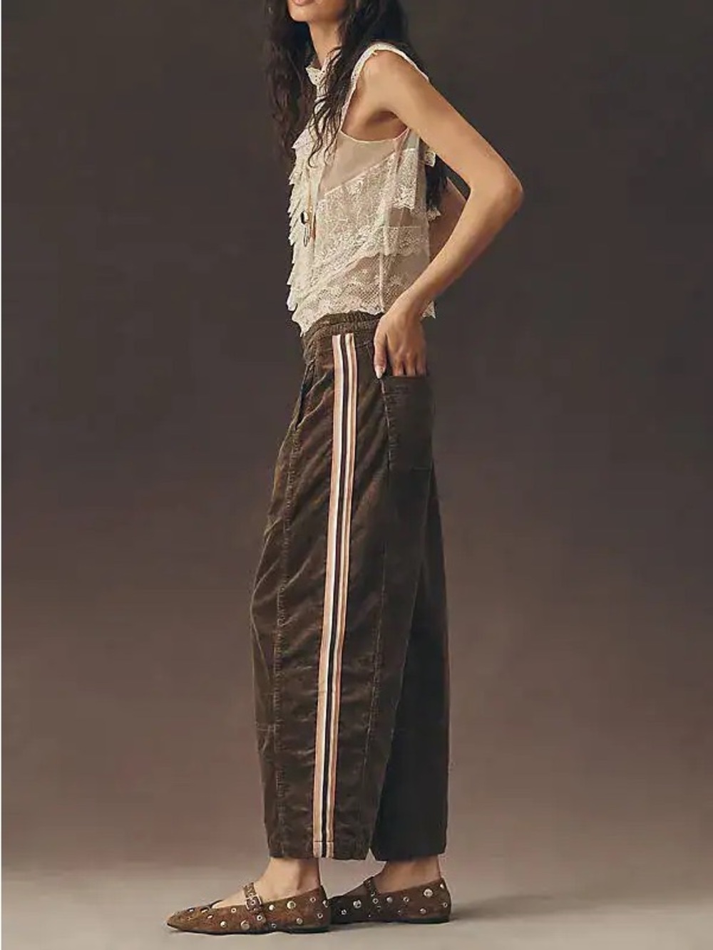 Pilcro Izzie Relaxed Corduroy Pull-On Barrel Pants